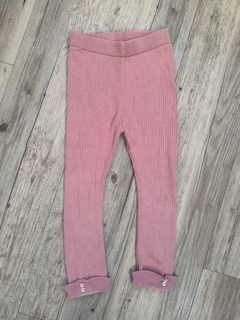 Legging vieux rose côtelé kiabi 3 ans fille 