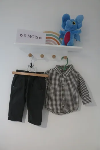 Ensemble chemise Amstramgram et pantalon Zara 9 mois