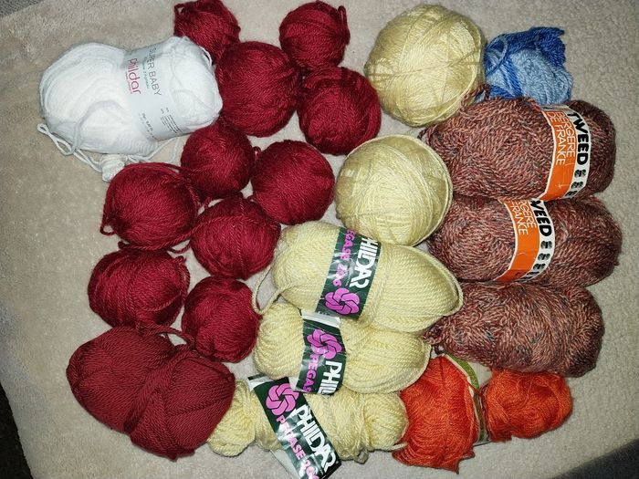 Pelotes de laine à tricoter