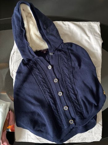 Cape bleu marine capuche double sergent major 