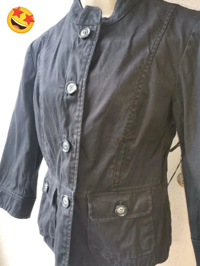 Veste Noire Camaïeu taille 38 - photo numéro 2