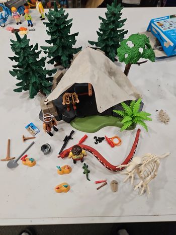 Campement playmobil dinosaure