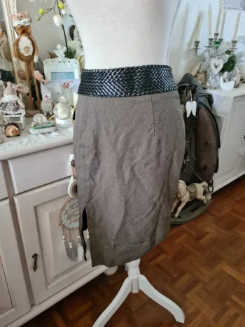 Jupe asymétrique marron/kaki Taille 38