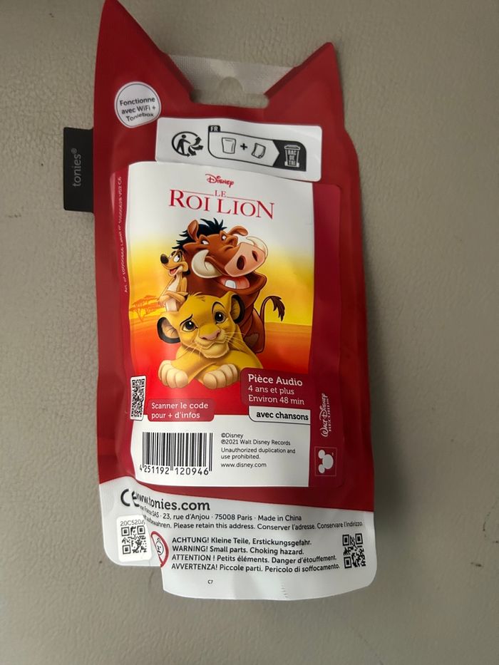 Figurine tonies roi lion Disney pour toniebox neuf - photo numéro 2
