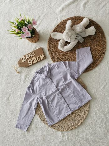 Chemise fille 2 ans, violet clair, Okaïdi 