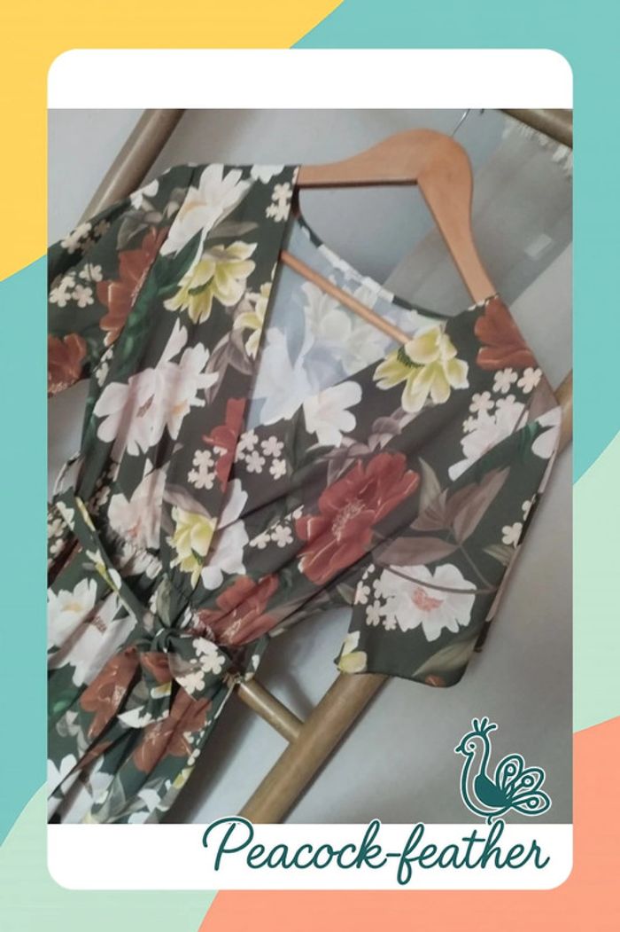 Robe verte fleurie TU - photo numéro 3