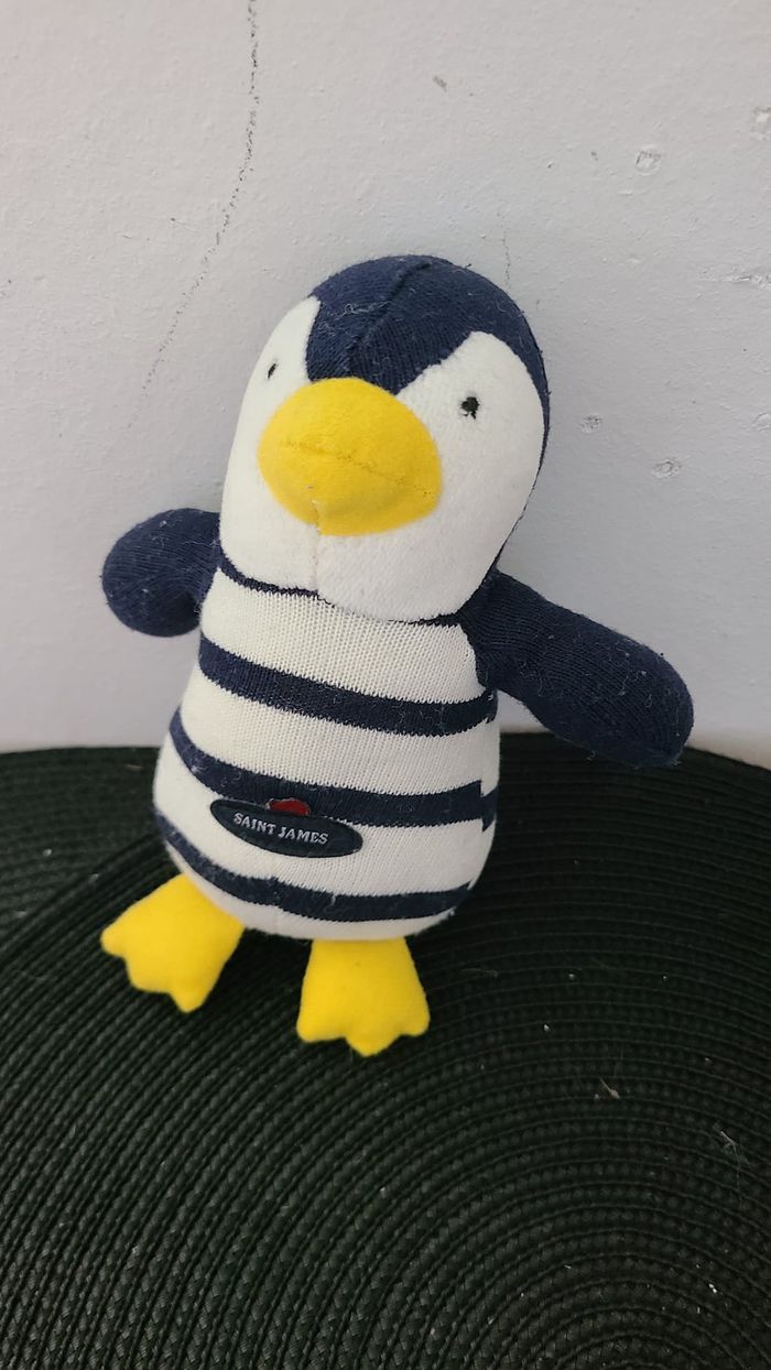 Pingouin SAINT JAMES doudou bleu marine et blanc - photo numéro 4