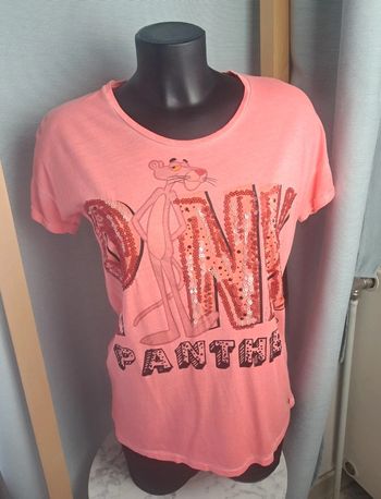 Frogbox tee-shirt panthère rose T.38 neuf