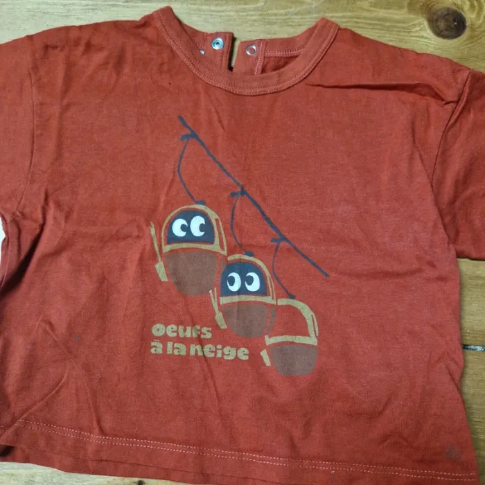 T-shirt Oeufs à la neige Petit Bateau - 18 mois - photo numéro 2