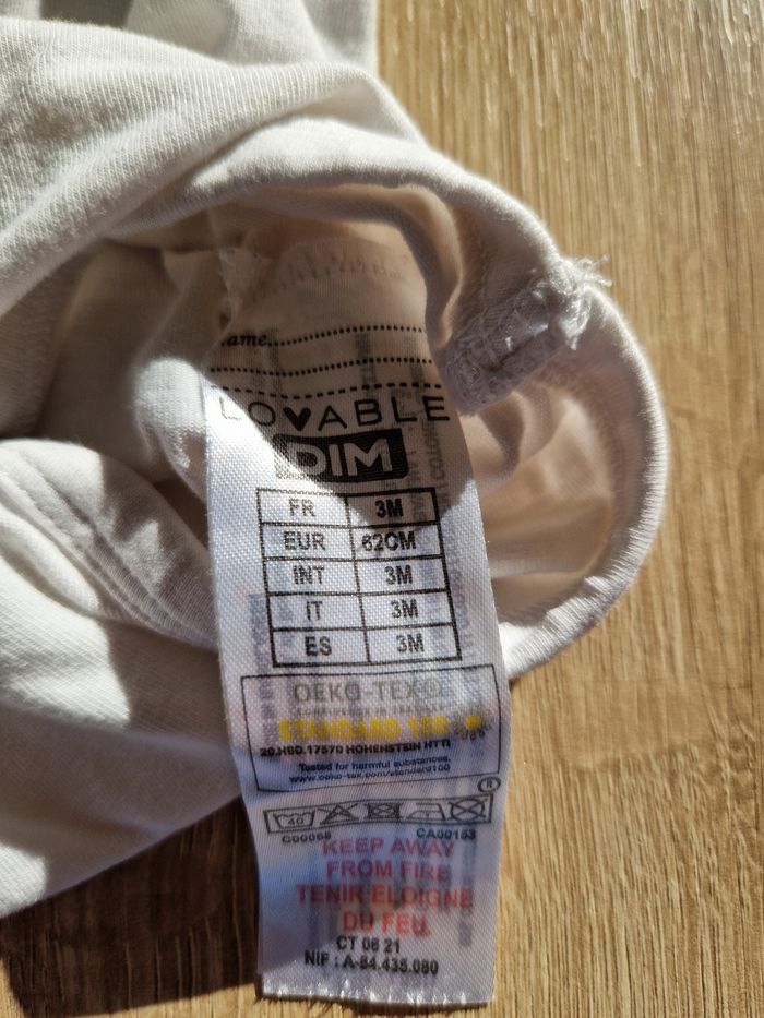 Body manches longues blanc étoile bébé- 3 mois DIM - photo numéro 4