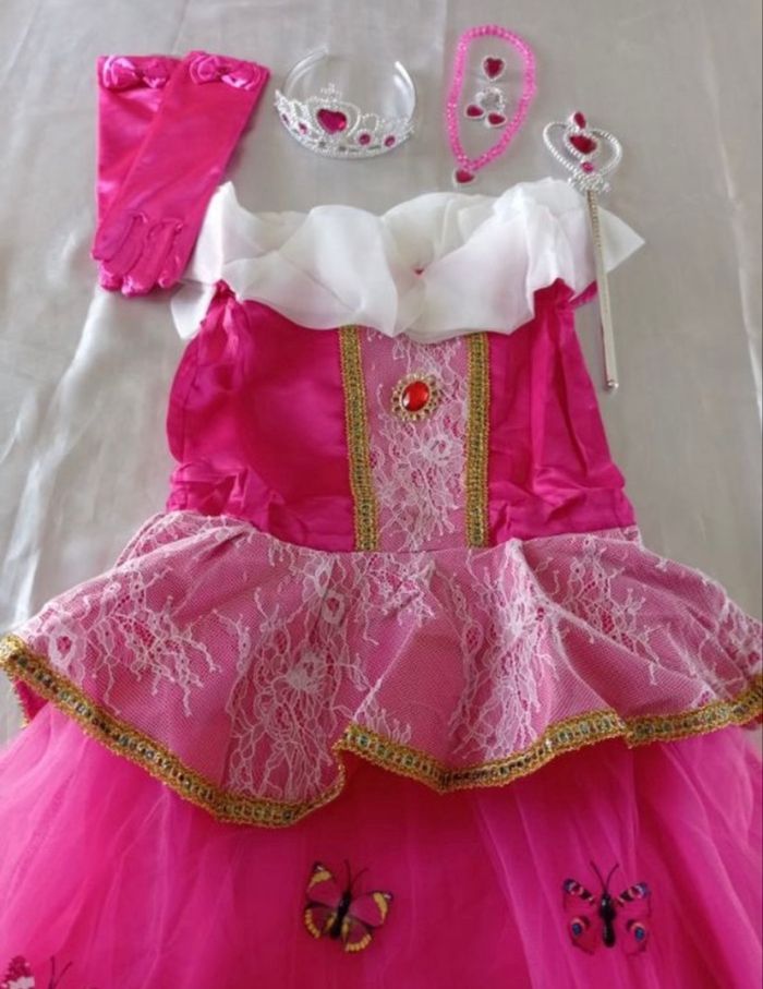 Déguisement robe princesse rose et ces accessoires 7ans - photo numéro 6