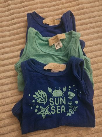 Lot de 3 bodies sans manches 0-2M