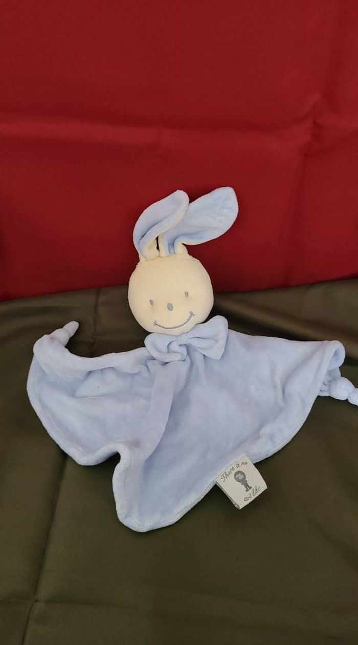 peluche lapin Bunny blue bleu pop-art doudou plat - photo numéro 3