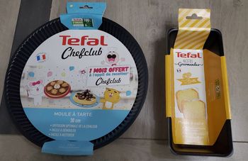 Moule à Tarte TEFAL 30cm + Moule à cake 24cm Neuf.
