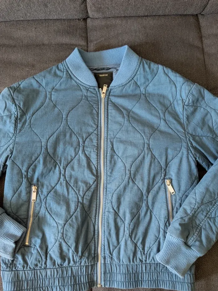 Veste matelassée bleue - photo numéro 2