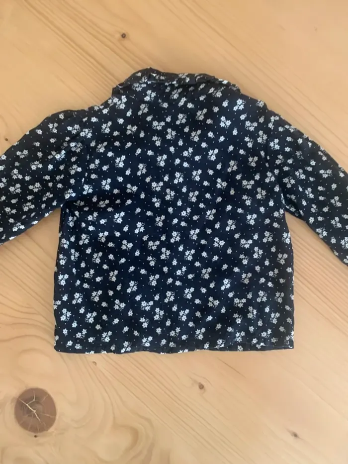 Chemise bébé fille manches longues – Taille 80 (12 mois) - photo numéro 2