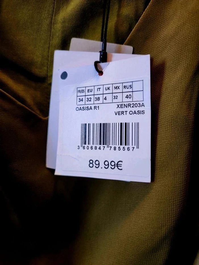 Robe longue kaki Naf Naf - photo numéro 4