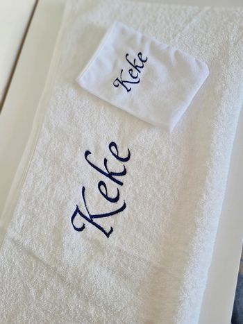 Serviette + gant de toilette