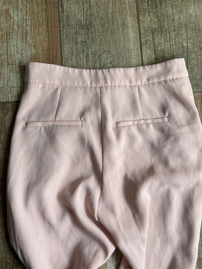 Pantalon d’été chic Zara rose pâle à volants froufrous - photo numéro 4
