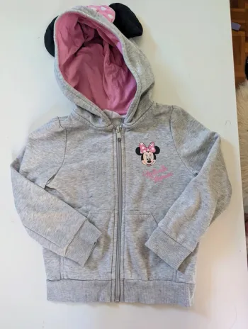 Gilet sweat shirt Disney Minnie 3- 4 ans avec oreilles souris