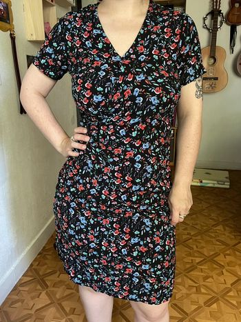 Robe noire à fleurs B Young 34