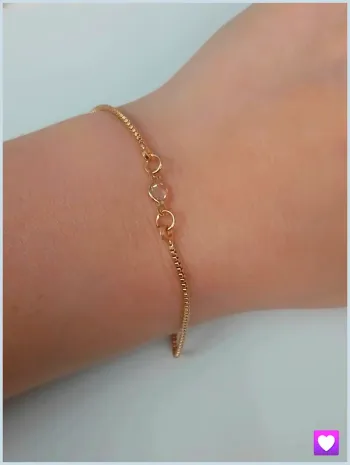 Bracelet doré fin strass brillant – Bijou délicat & tendance