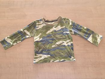 Tee shirt haut fin manches longues militaire