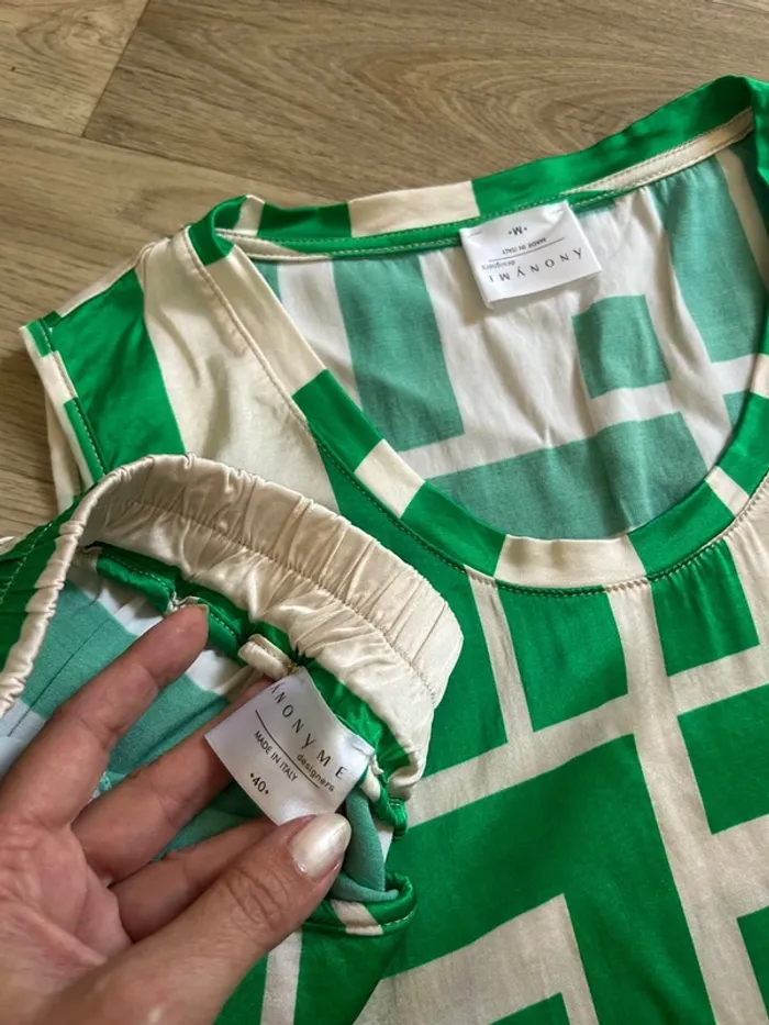 Anonyme ensemble, pantalon+ débardeur, vert et beige. Taille FR. 36. - photo numéro 6