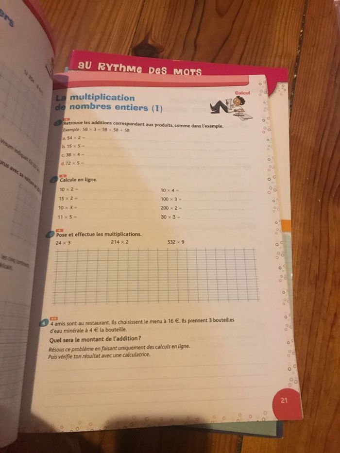 Maths cahier d’entraînement CM1 bordas - photo numéro 4