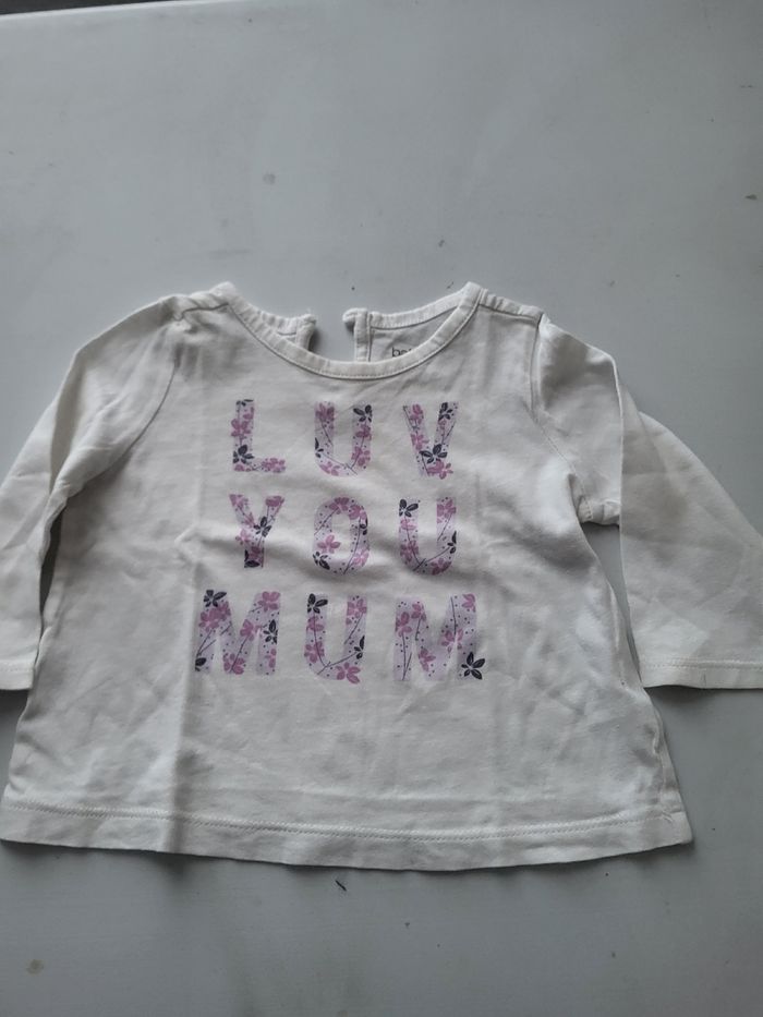 T shirt manches longues GAP 6 mois - photo numéro 2