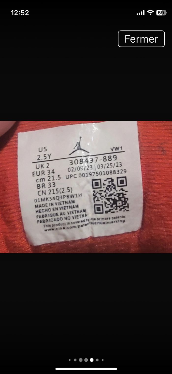 Basket mixte air Jordan taille 34 - photo numéro 9