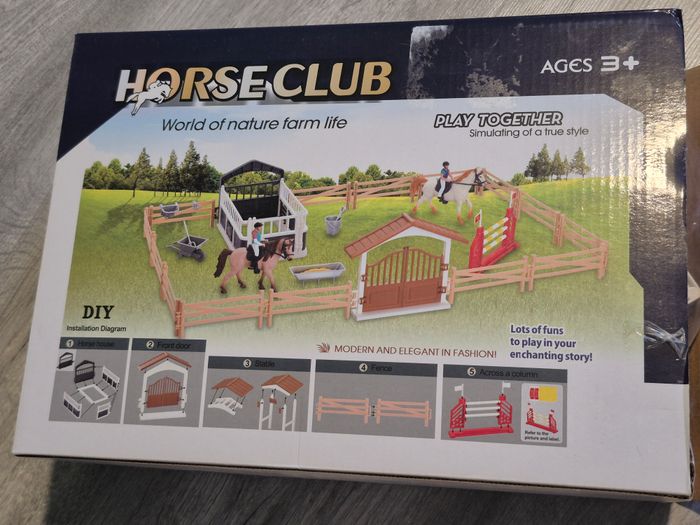 Club hippique écurie chevaux avec figurines, chevaux et accessoires
