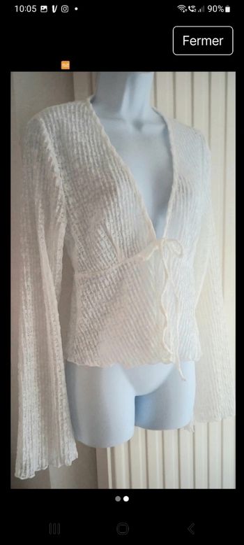 Gilet dentelle blanche 