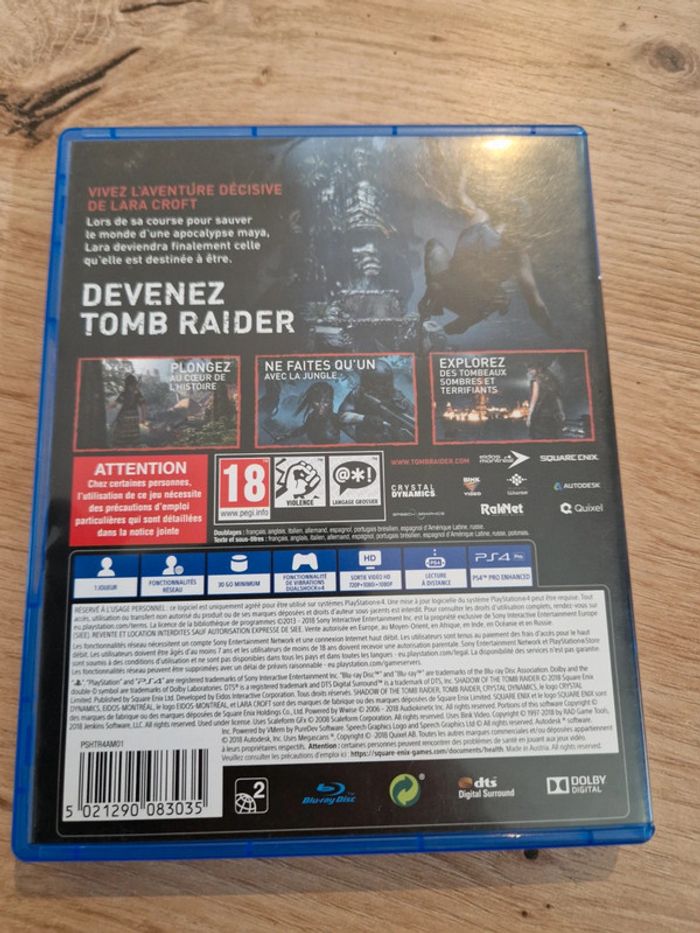 Jeux ps4# shadow of the tomb raider - photo numéro 2