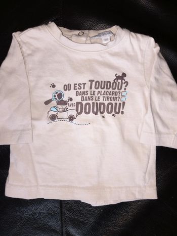 Tee-shirt manches longues 3 mois TBE
