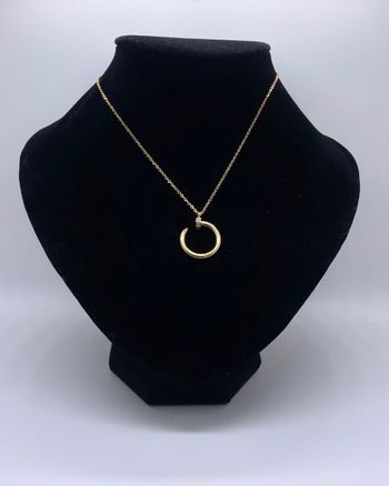 Collier acier inoxydable pendentif clou