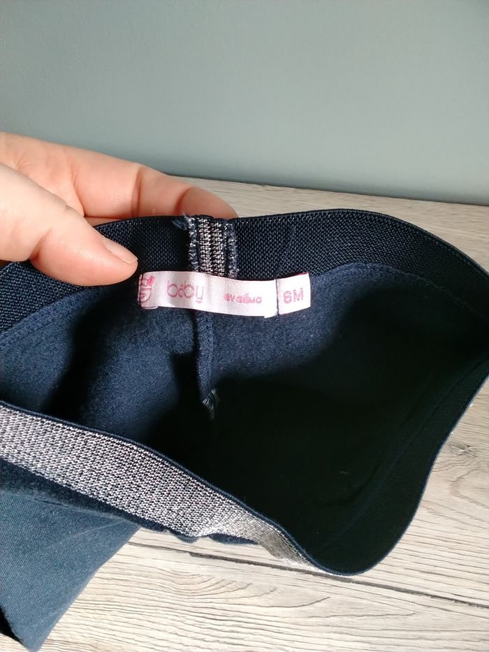 Pantalon jegging ceinture pailletée 6 mois fille - photo numéro 3
