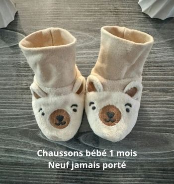 Chaussons bébé 1 mois