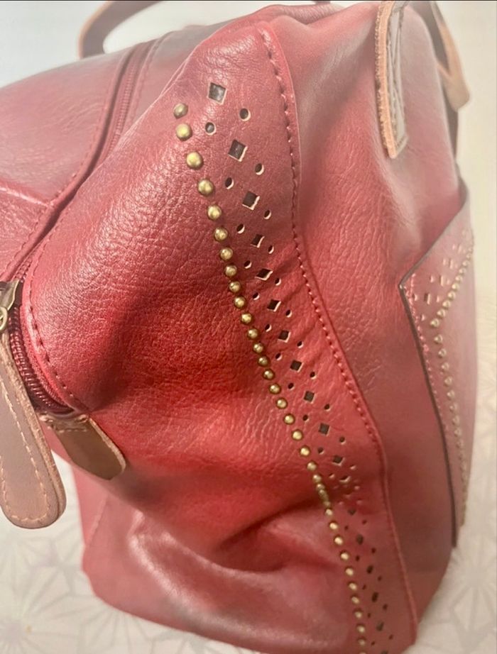 Sac à main mandoline bordeaux - photo numéro 4