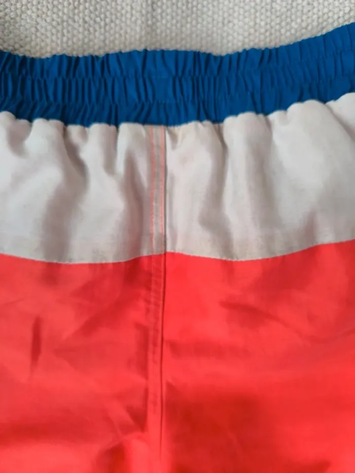 🌊 Short de bain Petit Bateau – Corail, bleu & blanc – Taille 4 ans - photo numéro 6