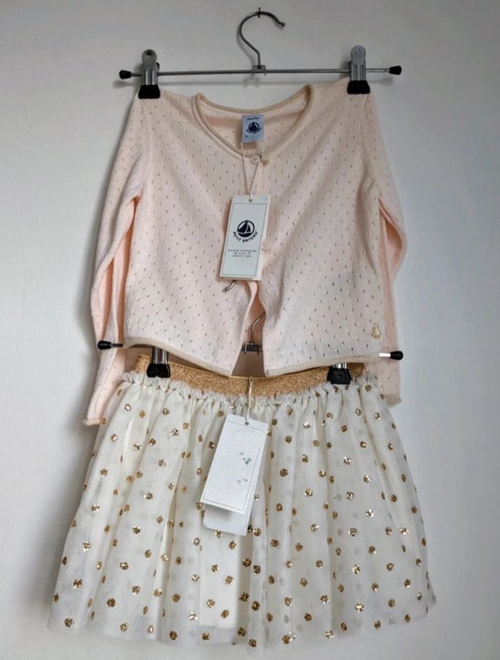 Ensemble jupe et veste petit bateau 3 ans
