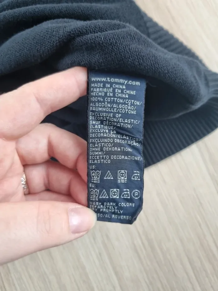 Pull a col V noir Tommy hilfiger Homme XL - photo numéro 3