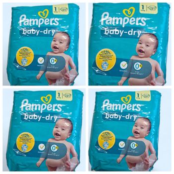 Lot de 84 Pampers Baby Dry  2-5 kg Taille 1 Neuf