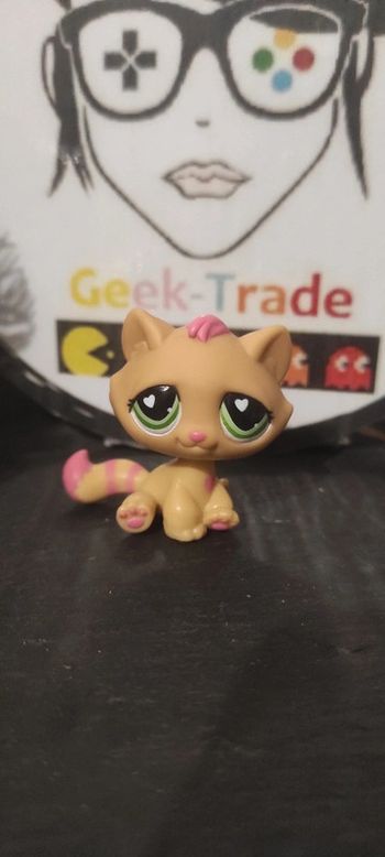 littlest petshop pet shop hasbro lps tabby cat chat de gouttière authentic 552