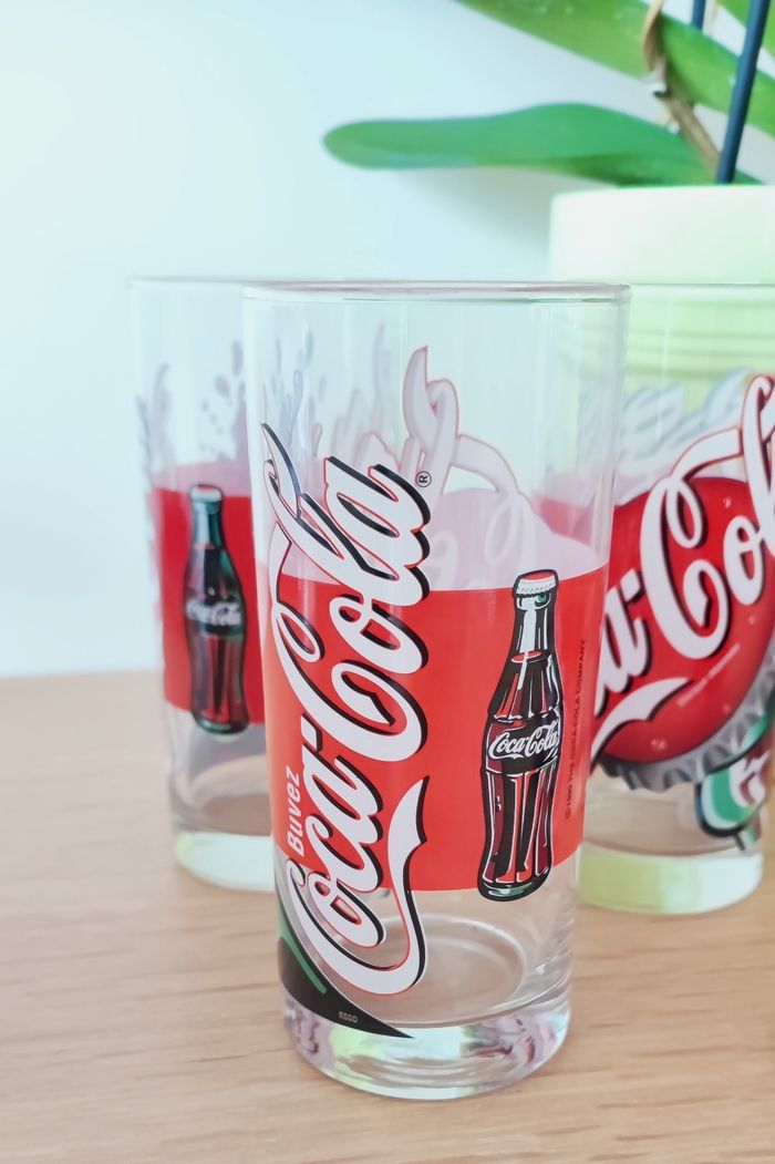 🌿 Lot de 5 verres de la marque Coca 🌿 - photo numéro 2