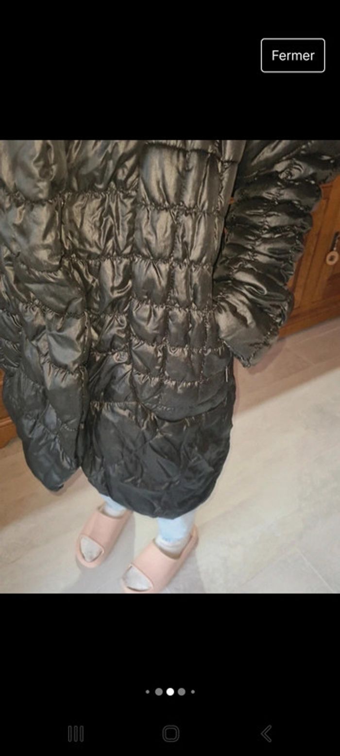 Manteau noir parka duffle coat - photo numéro 5