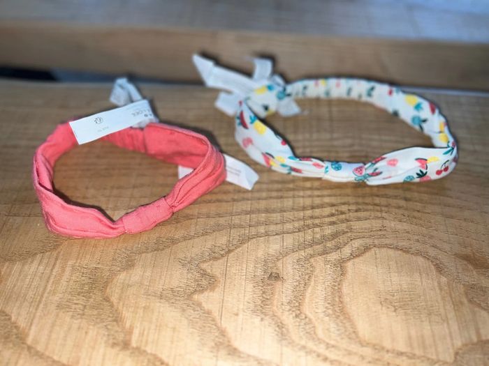 Lot rose corail fruits pastèque bandeaux à cheveux fille tape à l’œil taille unique T.U neuf