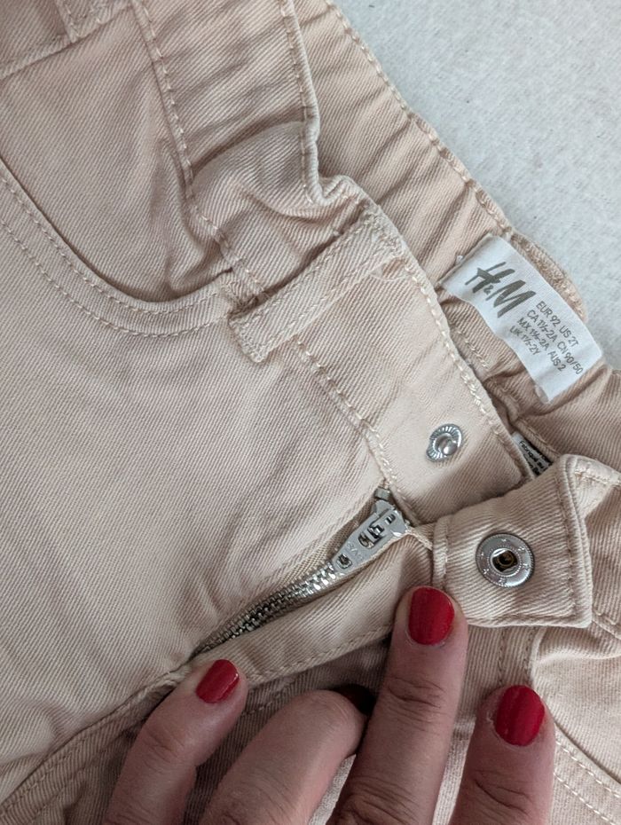 Short denim beige à dentelle - 92 - H&M - photo numéro 6