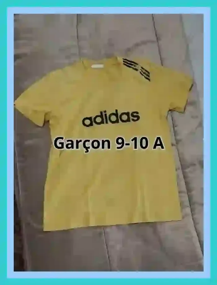 T-shirt adidas jaune garçon 9 à 10 ans  7518806741 - photo numéro 8