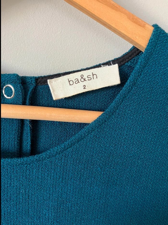 Superbe blouse en laine ba&sh couleur forêt T2 - photo numéro 6
